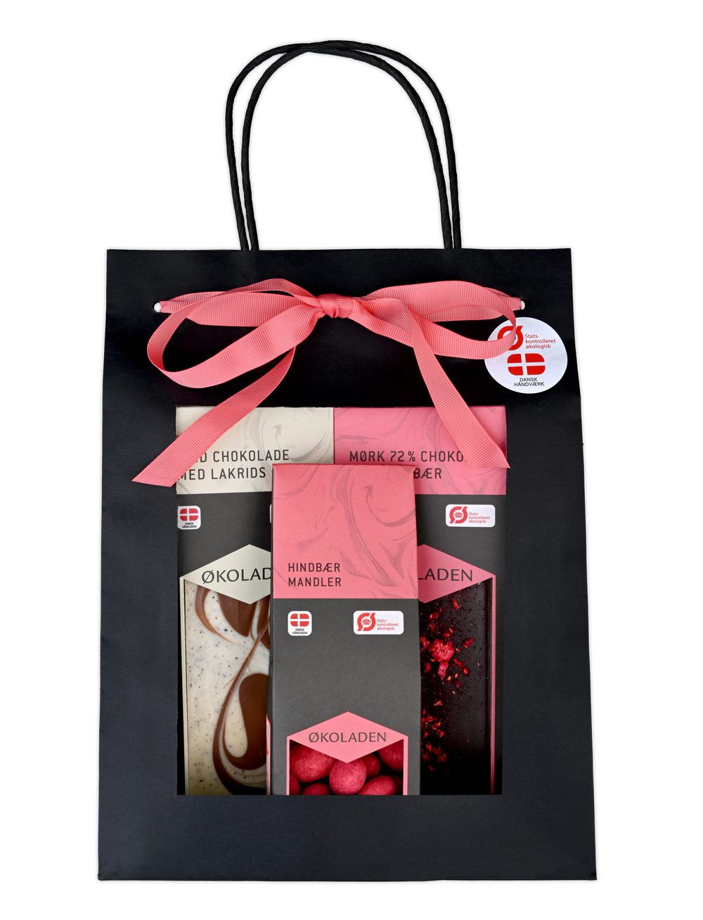 Billede af Gourmet gavepose pink Ø indh. udvalgte chokolader
