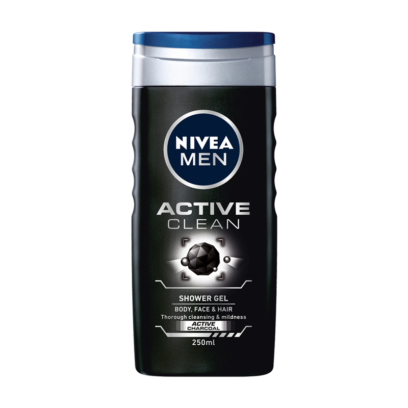 Se Nivea Men Active Clean Shower Gel 250 ml. hos Well.dk