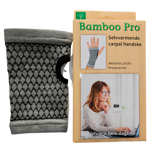 Bamboo Pro Carpal Handske Selvvarmende Str M (1 stk)