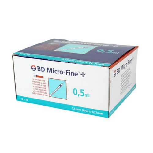 Billede af BD Micro Fine Insulinsprøjte 0,5 ml (100 stk)