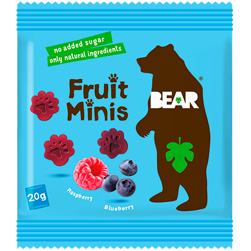 Billede af BEAR Fruit Minis med Hindbær og Blåbær (20 g)