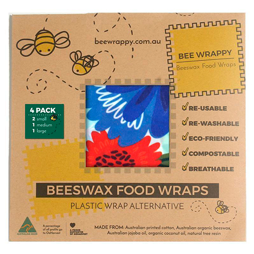 Billede af Bee Wrappy Beeswax Food Wraps (4 stk)