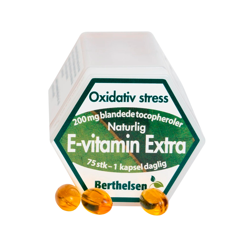 Berthelsen E-vitamin Extra 75 kapsler