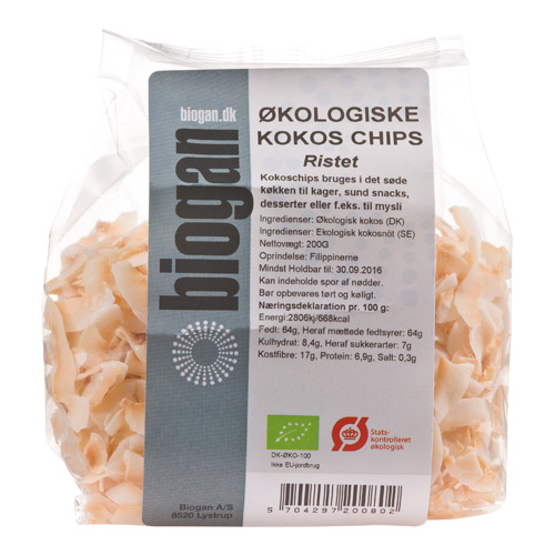 Se Kokoschips ristet Økologisk 200 gram hos Well.dk