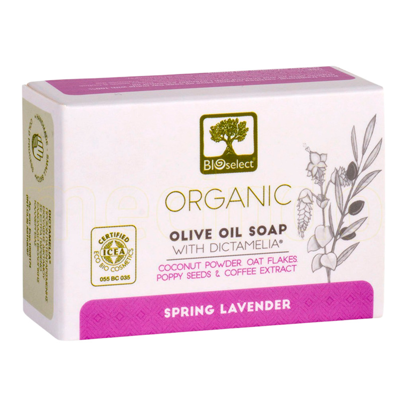 Bioselect Pure Olive Oil Soap Handsæbe Spring Lavender (80 gr)