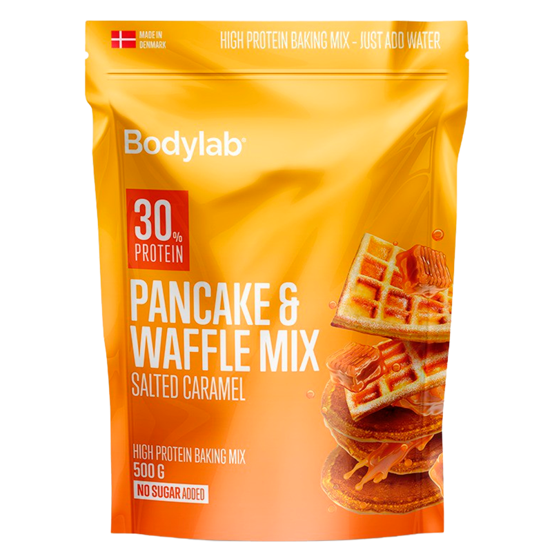Se Bodylab Protein Pancake & Waffle Mix Salted Caramel (500 g) hos Well.dk