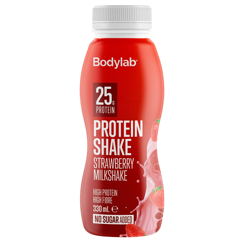 Se Bodylab Protein Shake Strawberry (330 ml) hos Well.dk