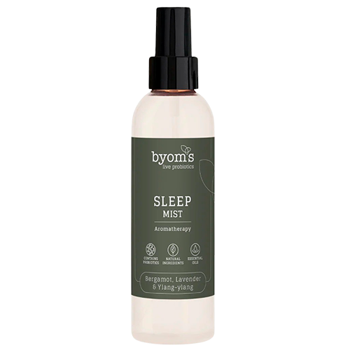 Se Byoms SLEEP MIST PROBIOTIC AROMA THERAPY Bergamot, Lavender & Ylang-ylang - 200 ml. hos Well.dk