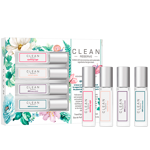 Se Clean Gift Set Reserve Spring Layering Collection EDP (4x5 ml) hos Well.dk
