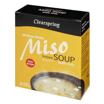 Se Clearspring Instant Miso Soup - Mellow White m. tofu 40 gr. hos Well.dk