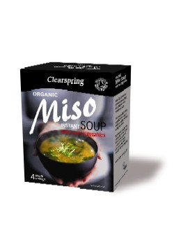 Se Clearspring Instant Miso Soup - with Sea Vegetable Ø (40 gr.) hos Well.dk