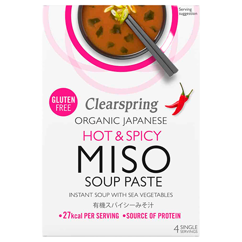Billede af Clearspring Miso Soup Paste Hot & Krydret Ø (4 x 15 g)