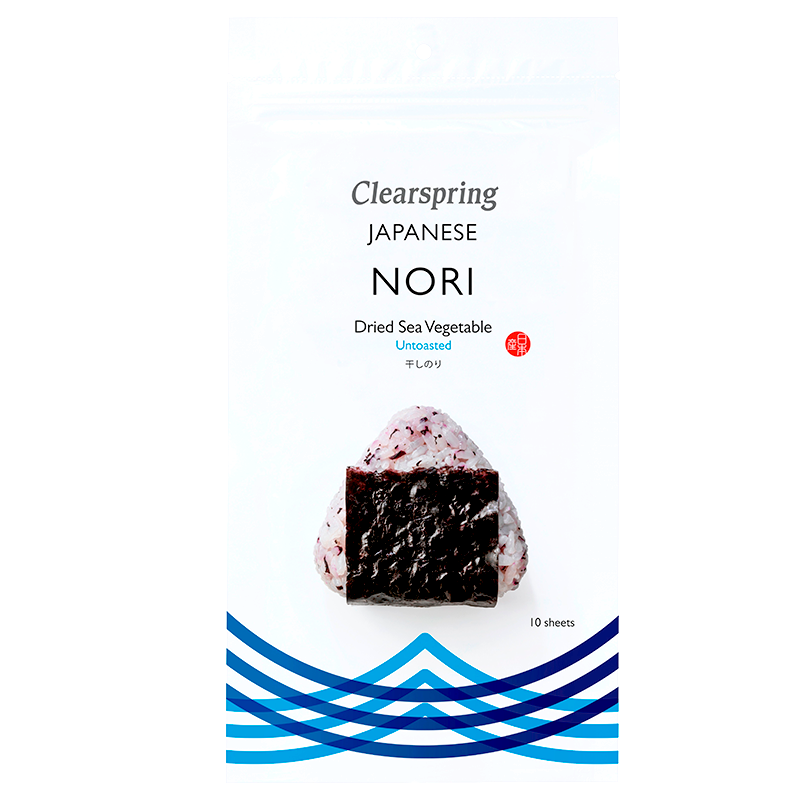 Se Clearspring Nori plader - rå (10 plader) - 25 gram hos Well.dk