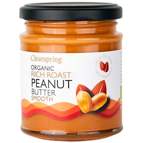 Se Clearspring Peanutbutter Smooth Ø (170 g) hos Well.dk