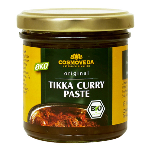 Se Cosmoveda Tikka Curry Paste Ø (175 g) hos Well.dk