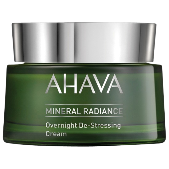 ahava mineral radiance overnight de-stressing cream 50 ml.