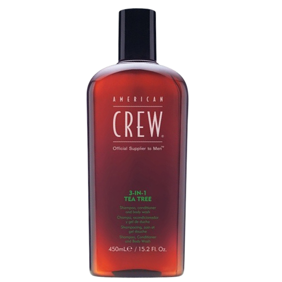 american crew 3-in-1 tea tree shampoo 450 ml.
