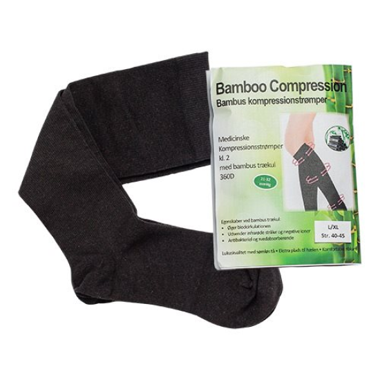 Bamboo Pro Bambus Kompressionsstrømper Str. L/XL (1 sæt)