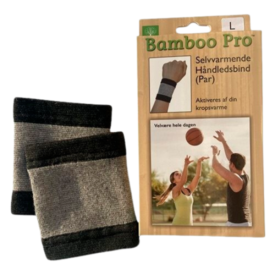 Bamboo Pro Håndledsbind selvvarmende Large (2 stk)