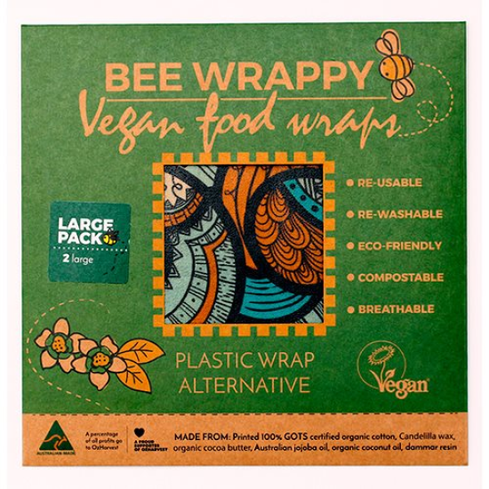 Bee Wrappy Vegan Food Wraps - 2 x large