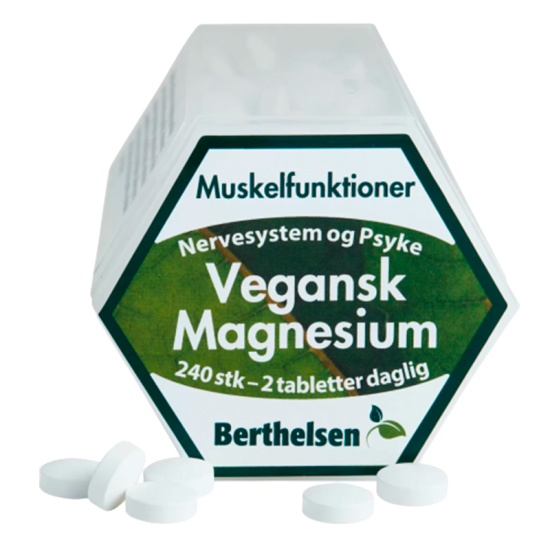 Berthelsen Vegansk Magnesium 250mg (90 tabletter) 