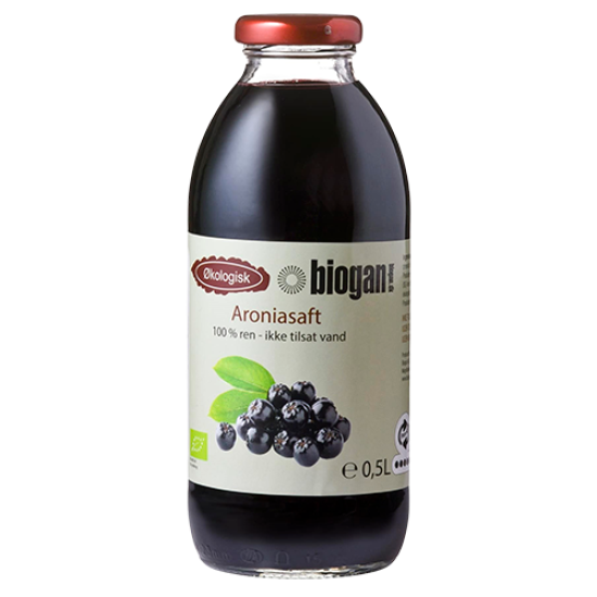 Biogan Aroniasaft 100% Frugt Ø (500 ml)
