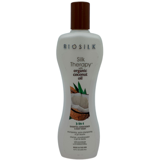 Biosilk Organic Coconut Oil 3-In-1 Shampoo 355 ml.