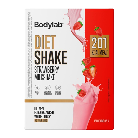 Bodylab Diet Shake Box Strawberry Milkshake (12x45 g)