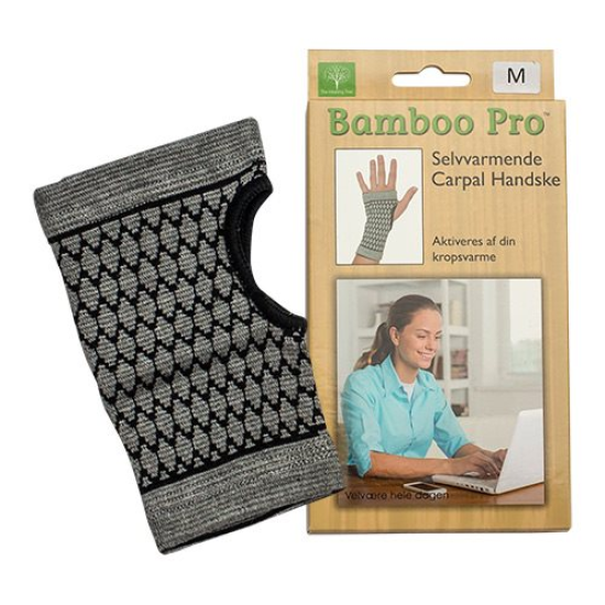 Carpal handske, Str. M selvvarmende Bamboo Pro