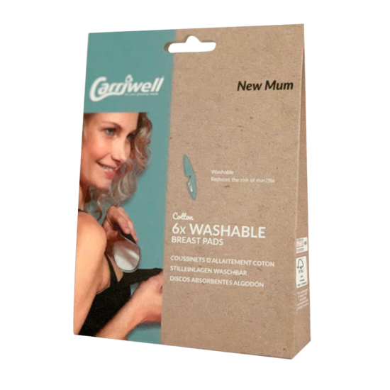 Carriwell Washable Breast Pads White (6 stk)