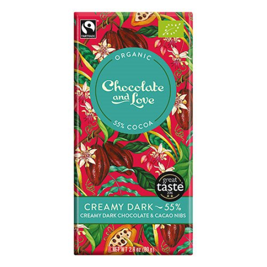 Chocolate and Love Chokolade Creamy Dark 55% Ø (80g)