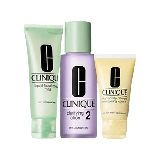 clinique clinique 3-step intro kit skin type 2 - kombineret hud