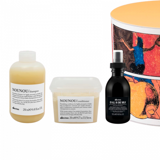 Davines Nounou Shampoo Conditioner And Oi Milk Gift Set 