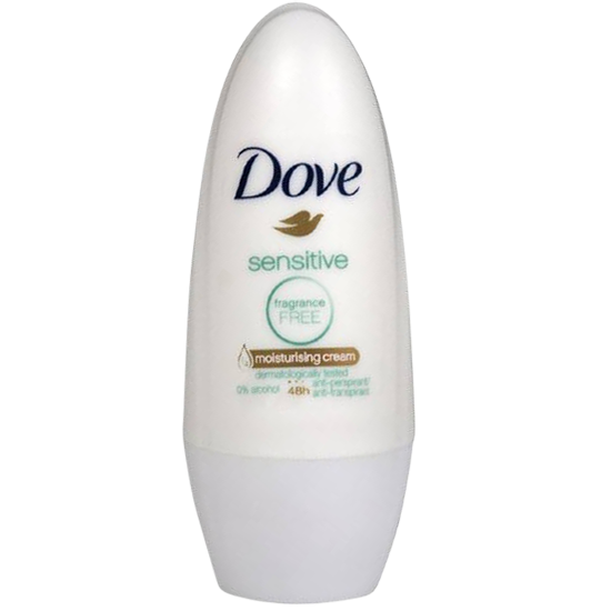dove sensitive roll-on deodorant 50 ml.