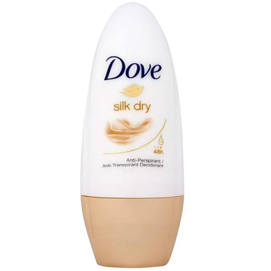 dove silk dry roll-on deodorant 50 ml.
