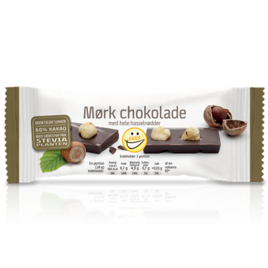 EASIS Mørk Chokoladebar m . Nødder (24 g)