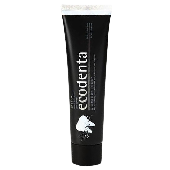 ecodenta extra black whitening toothpaste 100 ml.