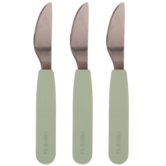 Filibabba Silikone Knive Green (3 stk)