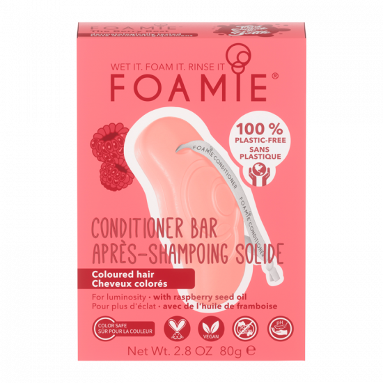 Foamie Conditioner Bar Raspberry Seed Oil For Colored Hair (1 stk)