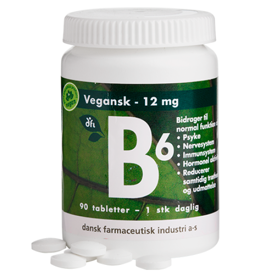 Grønne Vitaminer B6 12 mg Vegansk (90 stk)