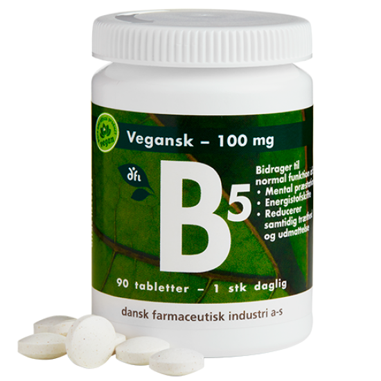 Grønne Vitaminer B5-vitamin 100 mg (90 tabletter)