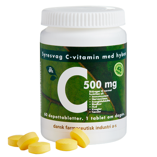 Grønne Vitaminer C-vitamin 500mg (60 tabl)