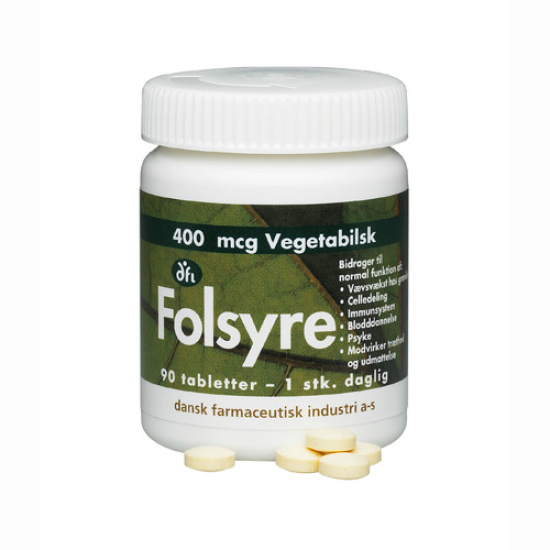 Grønne Vitaminer Folsyre 400 mcg 90 tabletter