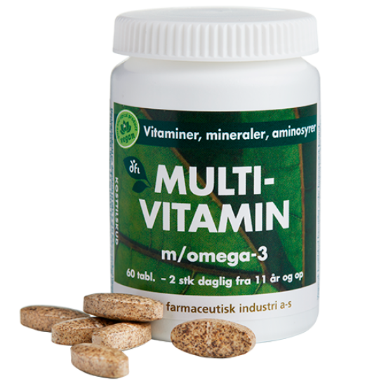 Grønne Vitaminer Multivitamin m/ Omega-3 (60 tabl)