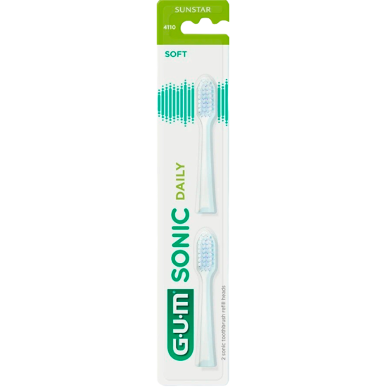 GUM Refill Sonic Hvid Børstehoveder (2 stk)