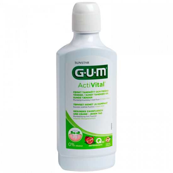 GUM Activital Fluor Mundskyl Q10 (500 ml)