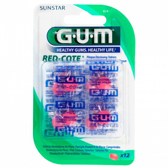GUM Red Cote - Tabletter Til Plakkontrol (12 stk)
