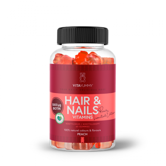 VitaYummy Hair & Nails Peach Limited Edition (60 stk) 