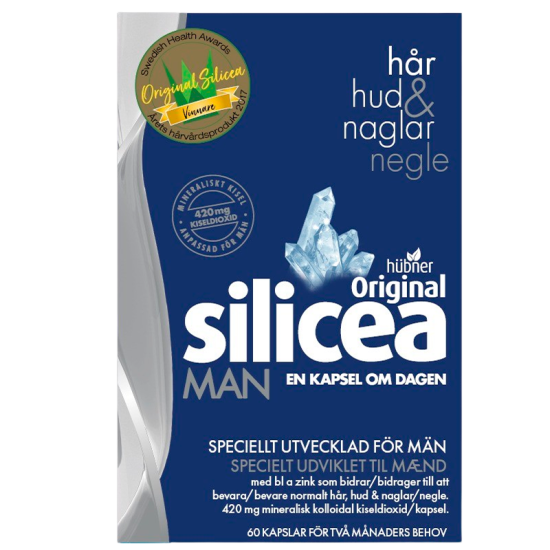 Hübner Original Silicea MAN hud, hår & negle (60 stk)
