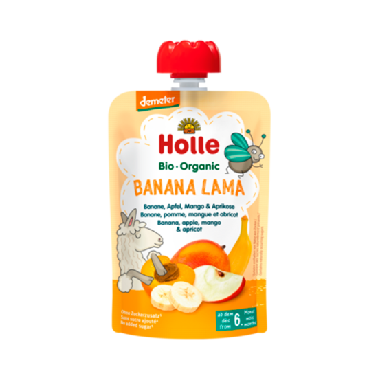 Holle Banana Lama Banan Æble Mango & Abrikos Smoothie (100 g)
